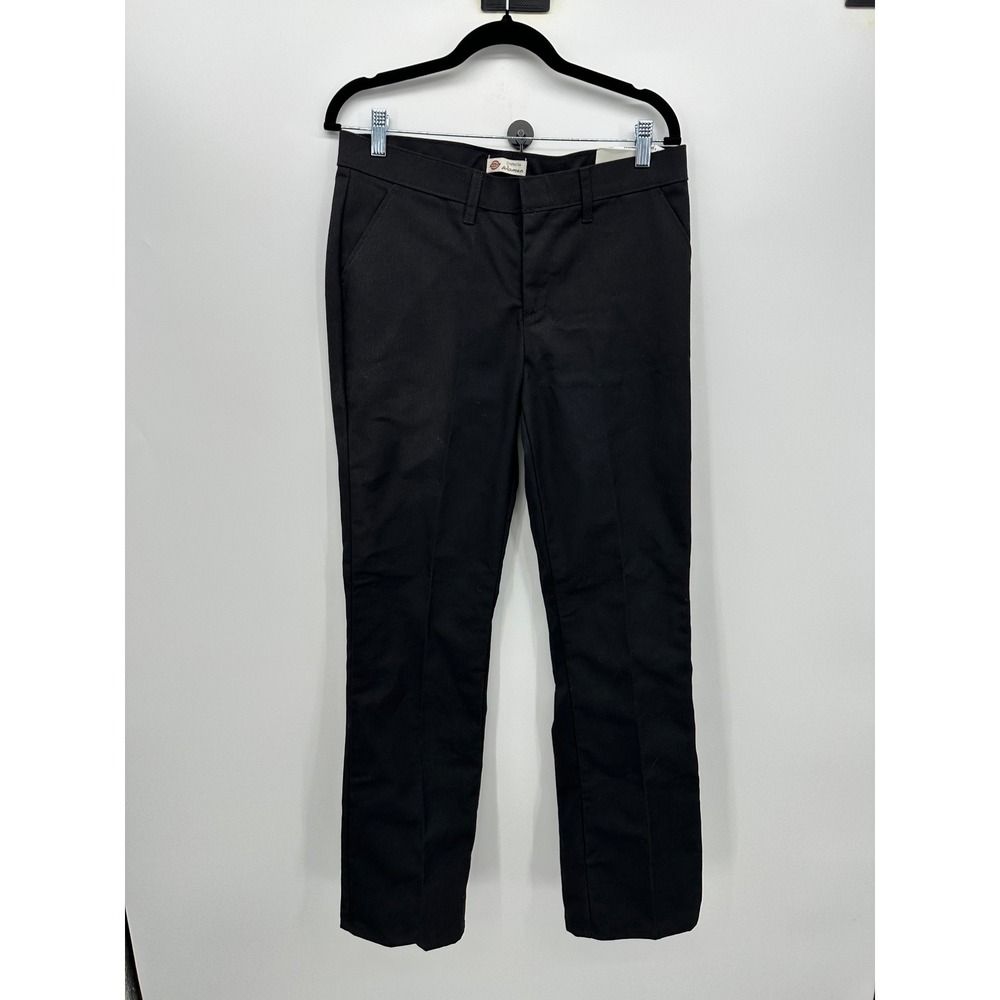 Dickies Womens Black Straight Leg Work Pants Trousers FP322BK Size 8/32 NEW